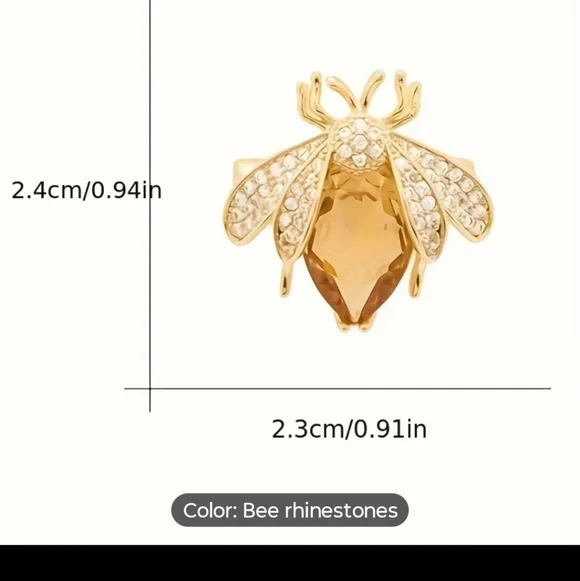Beautiful Bee Rhinestone Pin - Picture 2 of 4